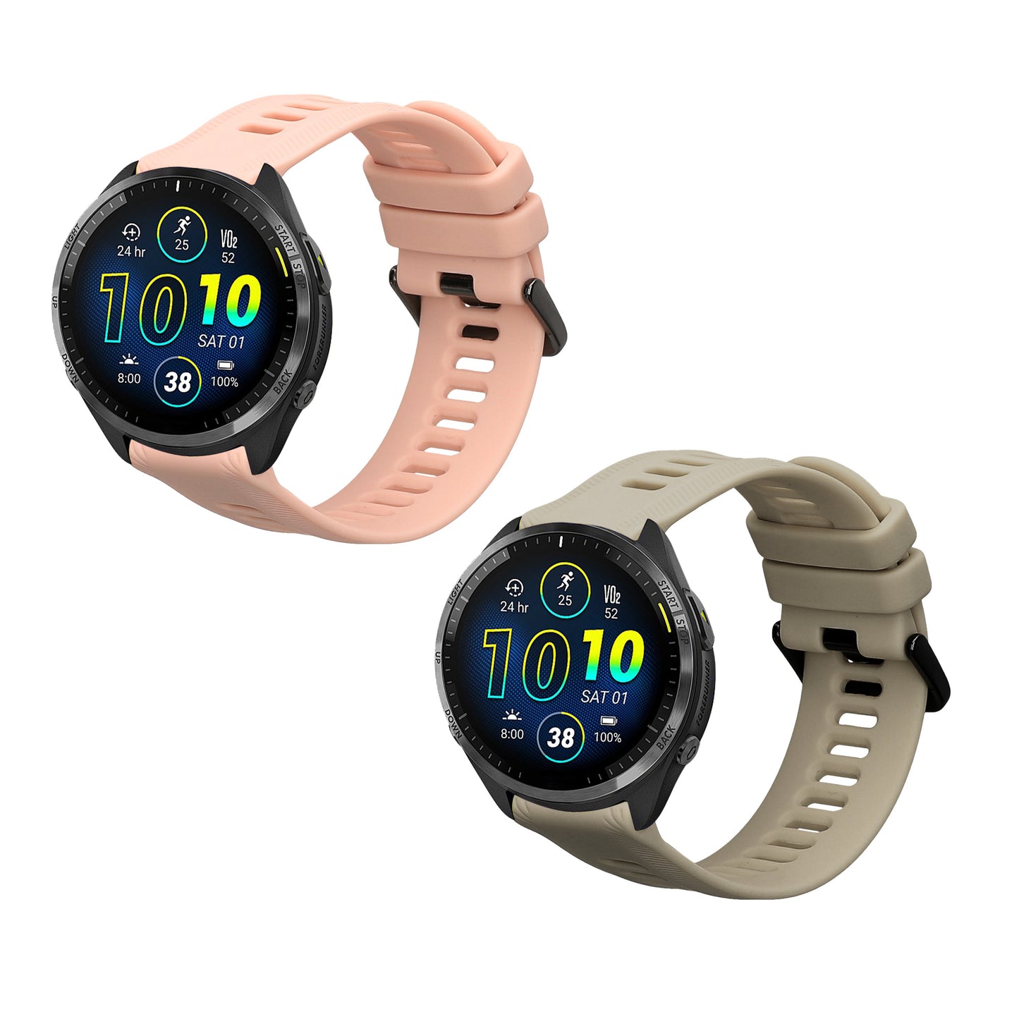 kwmobile Uhrenarmband für Garmin Forerunner 965 / 965 Solar / Forerunner 955 / 955 Solar Armband Fitnesstracker Band Set Ersatzarmband Smartwatch