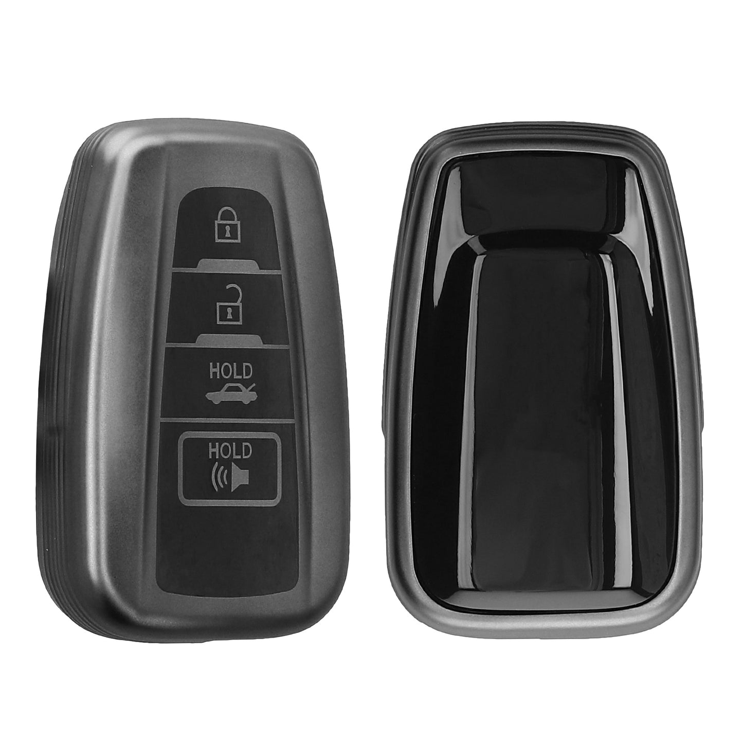 kwmobile Autoschlüssel Hülle kompatibel mit Toyota 4-Tasten 2018-2024 RAV4 Avalon Camry C-HR Prius - Schlüsselhülle Silikon Cover