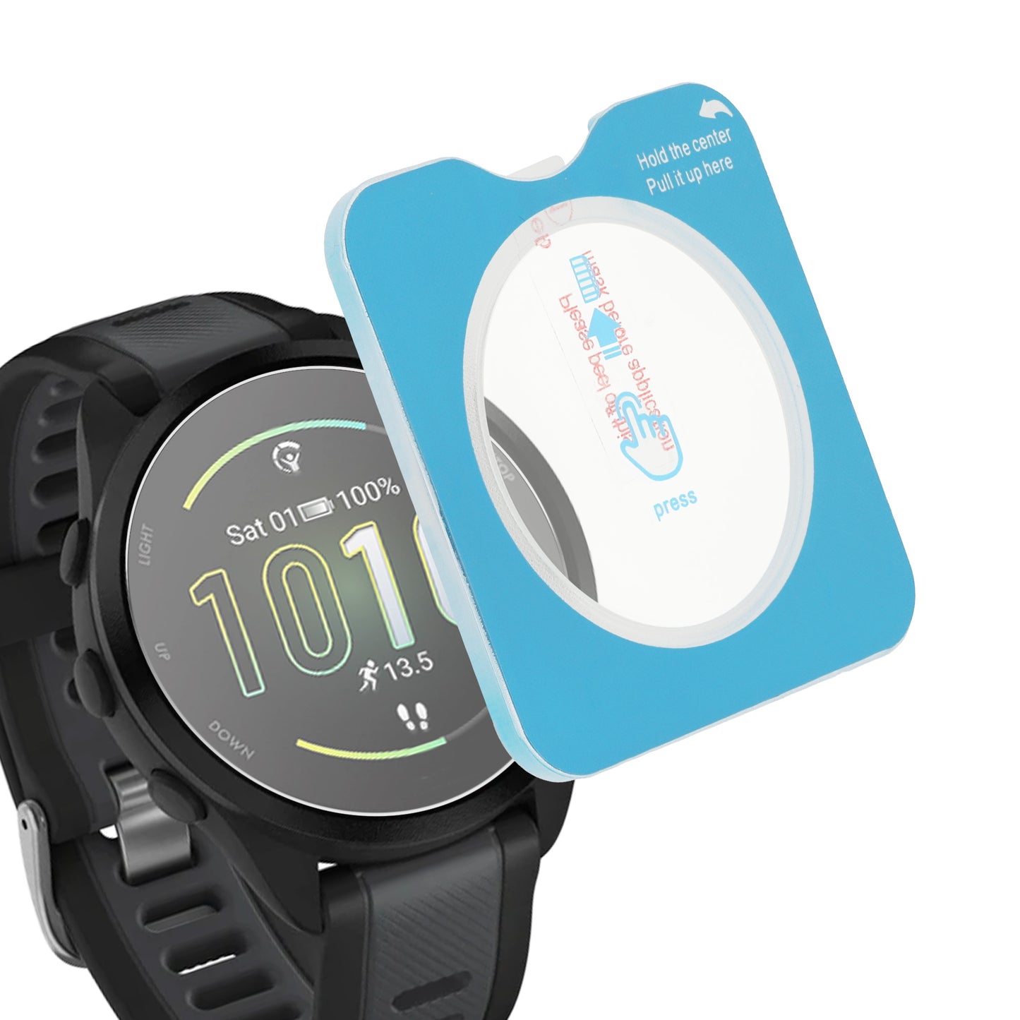 kwmobile Schutzglas kompatibel mit Garmin Forerunner 165 / Forerunner 165 Music Folie Displayschutz für Fitness Tracker