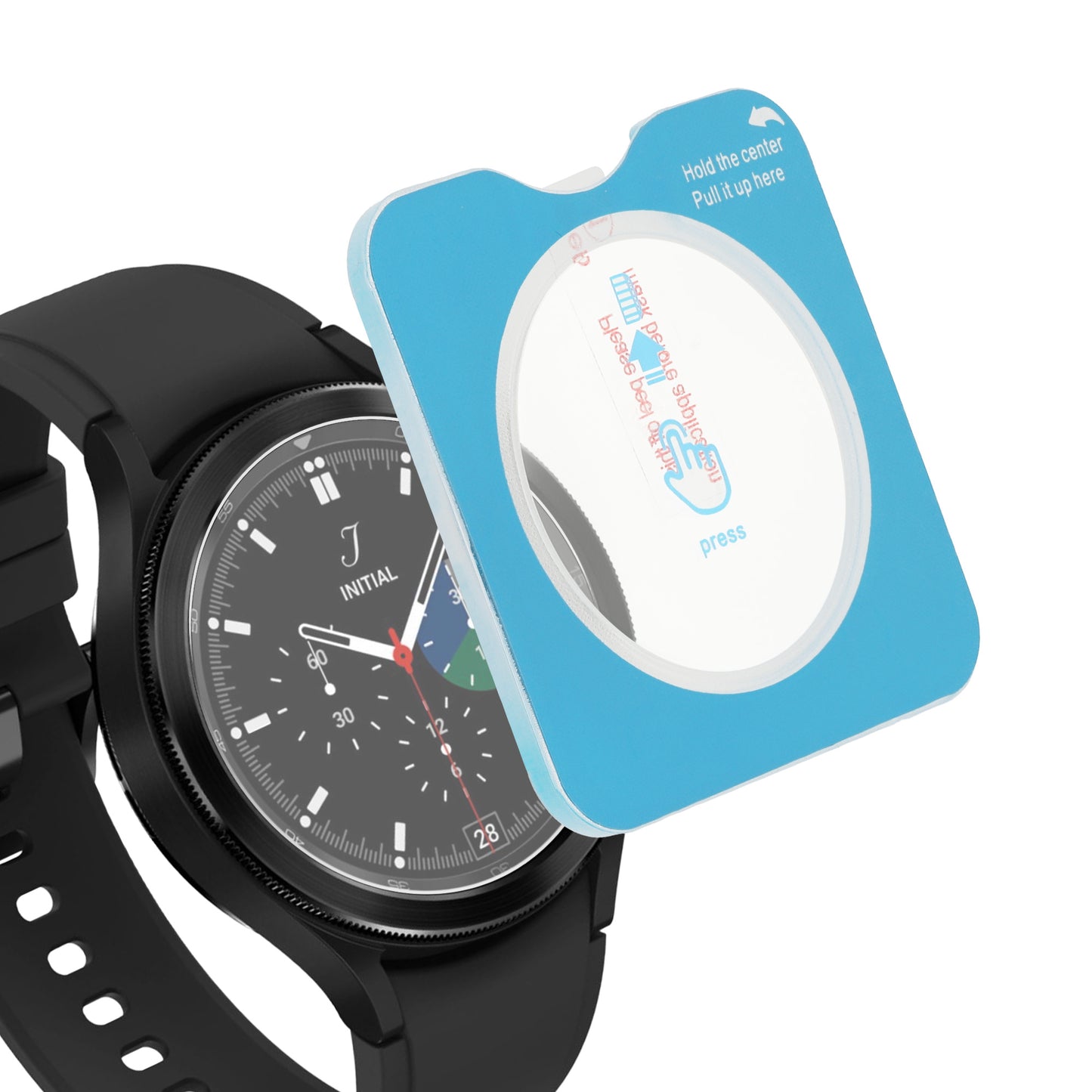kwmobile Schutzglas kompatibel mit Samsung Galaxy Watch 4 Classic Folie Hart Glas Displayschutz für Fitness Tracker