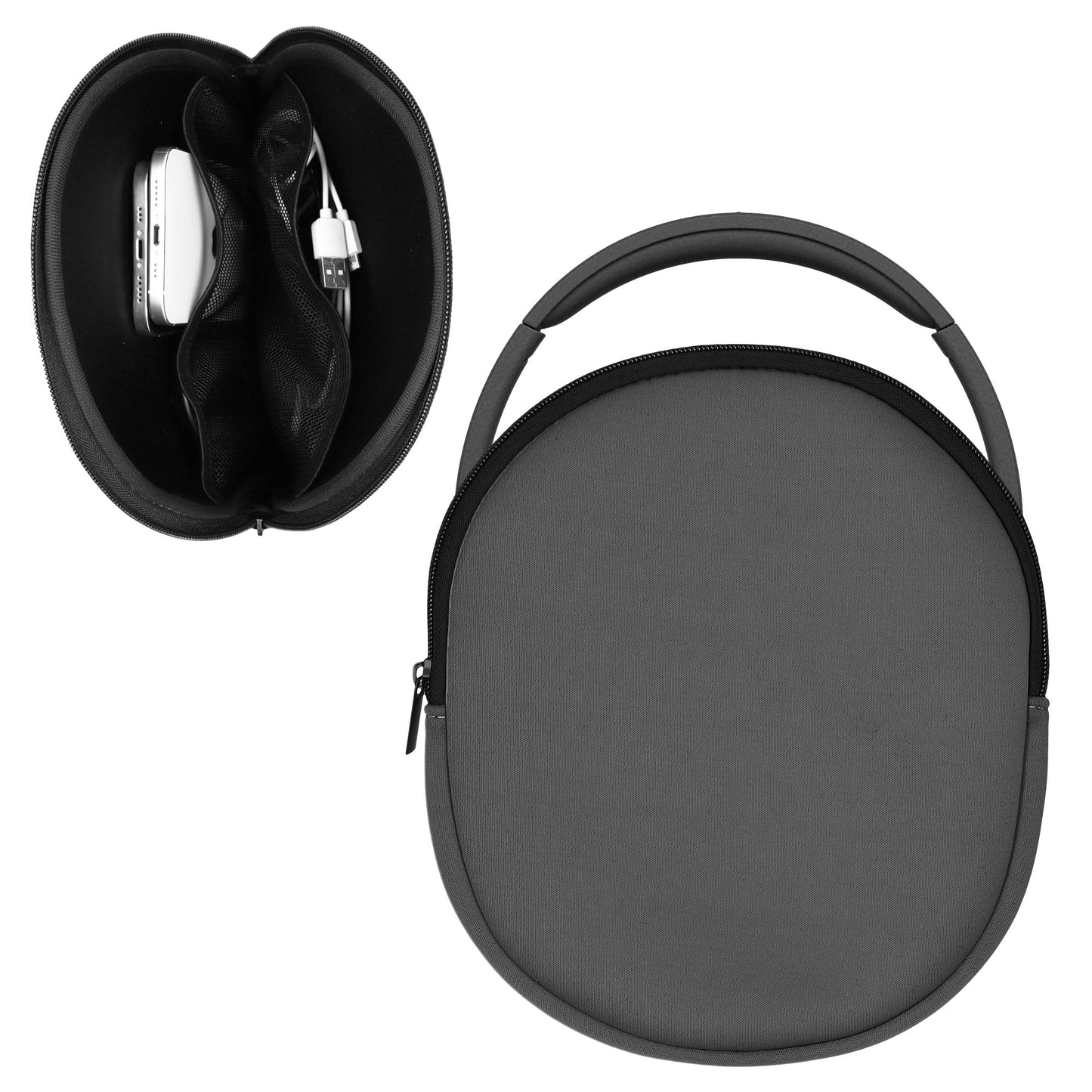 kwmobile Hülle kompatibel mit DOQAUS / H390 / WH-CH520 / WH-CH510 / Evolve 2 75 Tasche - Schutzhülle für Headset mit Innenfächern