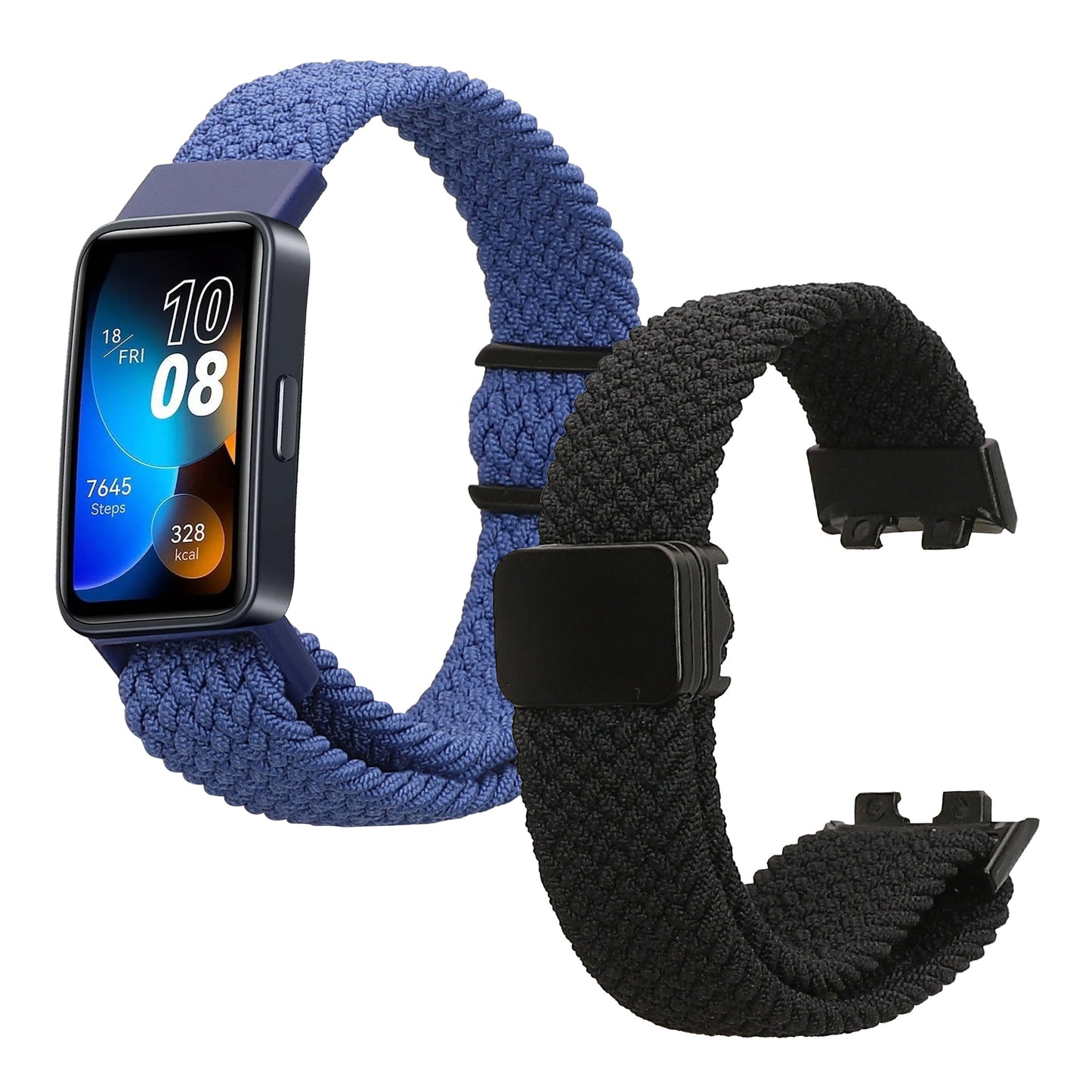 kwmobile Ersatzarmband kompatibel mit Huawei Band 10 / 9 / 8 Armband Set mit Magnetverschluss