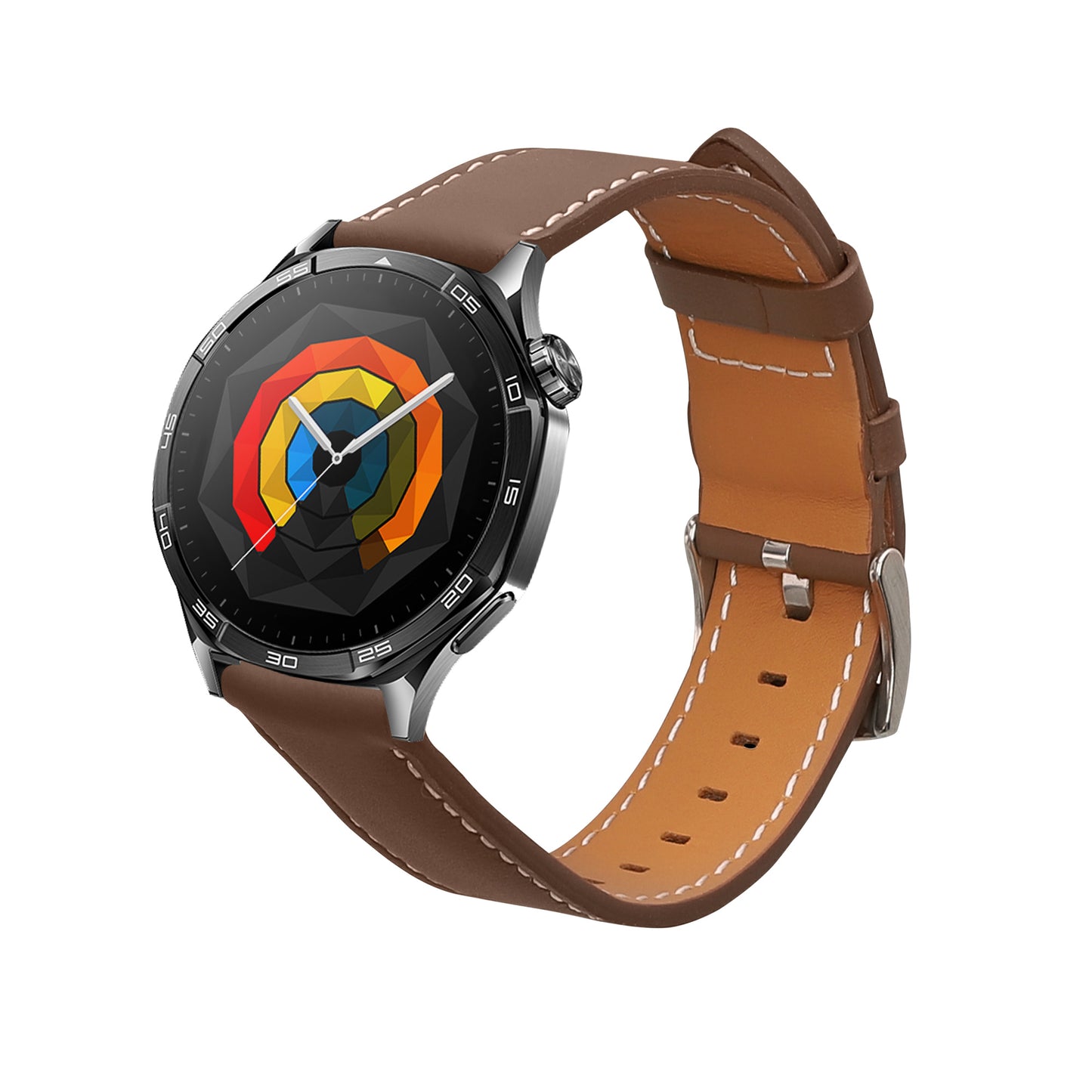 kwmobile Echtleder Uhrenarmband für Huawei Watch GT5 46mm / GT5 Pro 46mm / GT4 46mm / Watch GT3 SE Armband - Ersatzarmband für Fitnesstracker - Wechselarmband Smartwatch