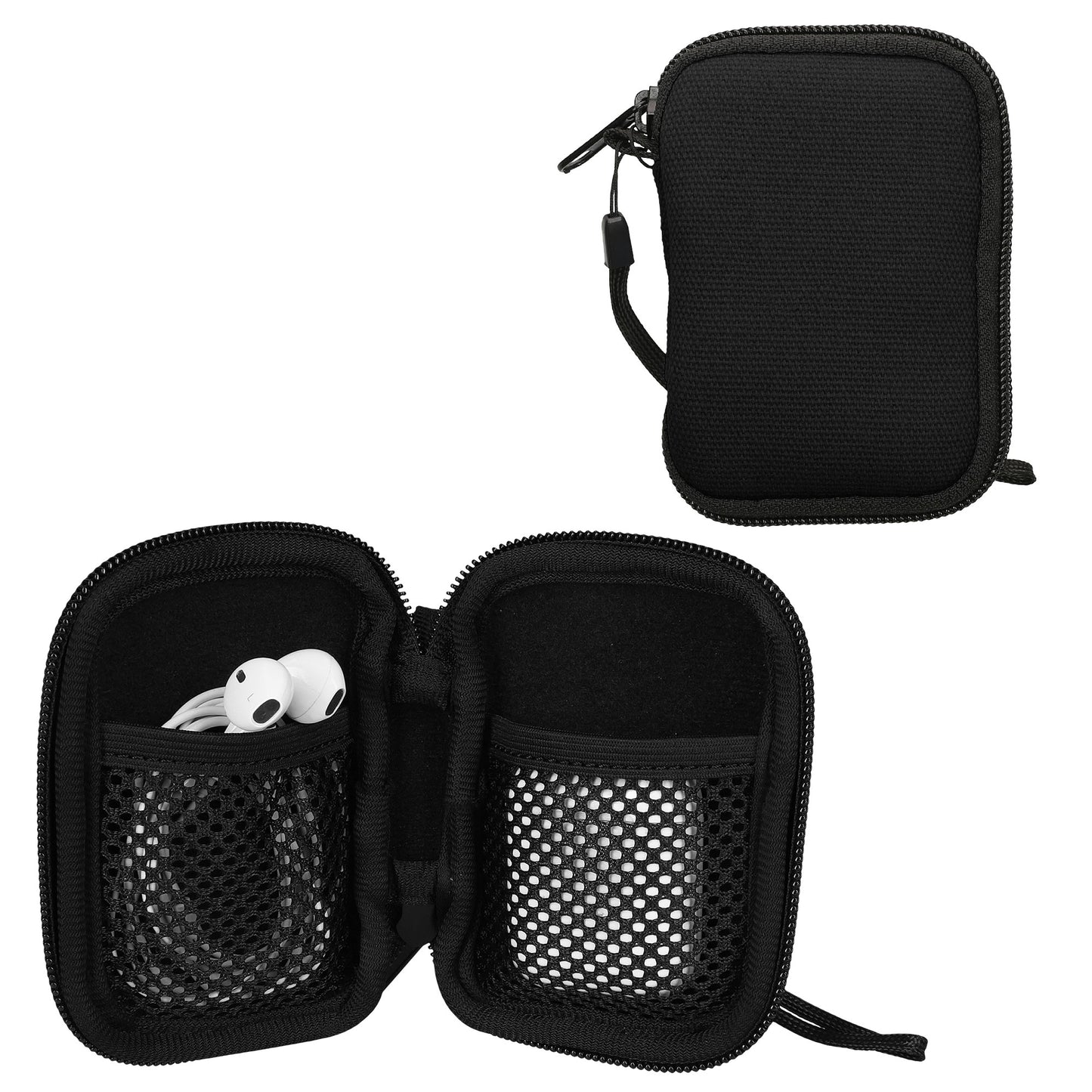 kwmobile In-Ear Kopfhörer Tasche kompatibel mit in-ear Headphones - Hülle Cover Case - 6 x 9 cm Innenmaße - Etui