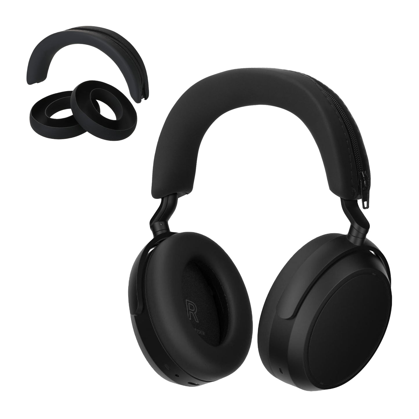 kwmobile Kopfband Abdeckung Ohrpolster Set kompatibel mit Sennheiser MOMENTUM 4 Wireless Headband Case Kopfhörer Ersatz Polster Schutz
