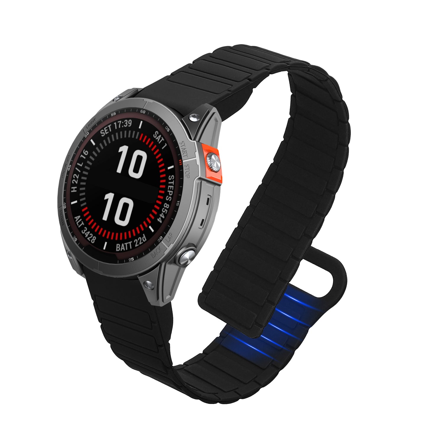 kwmobile Ersatzarmband kompatibel mit Garmin Fenix 8 47mm / Fenix E 47mm / Fenix 7 / 7 Pro / EPIX 2 Armband - Fitnesstracker Band mit Magnetverschluss