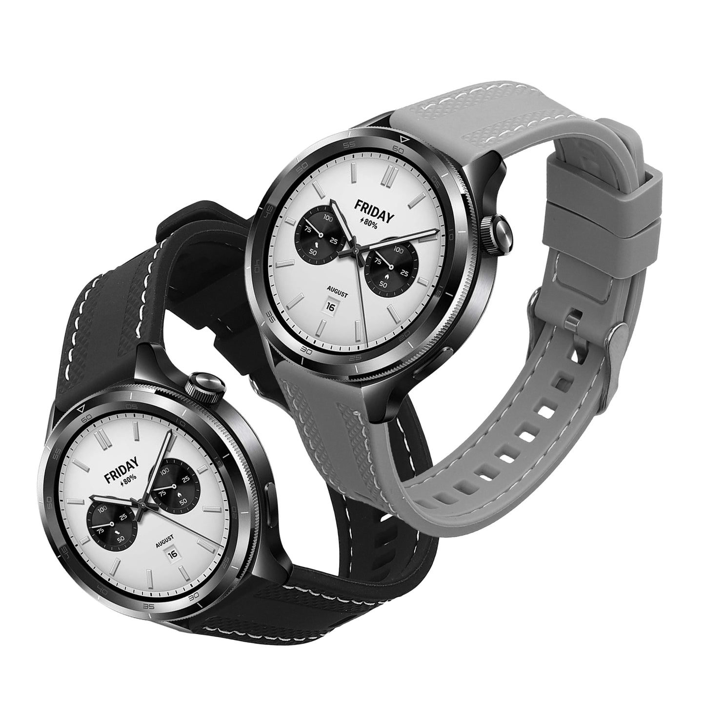 kwmobile Uhrenarmband für Xiaomi Watch S4 / S4 Sport / S3 / S2 / Watch S1 Active / Watch 5 Active Armband Fitnesstracker Band Set Ersatzarmband Smartwatch