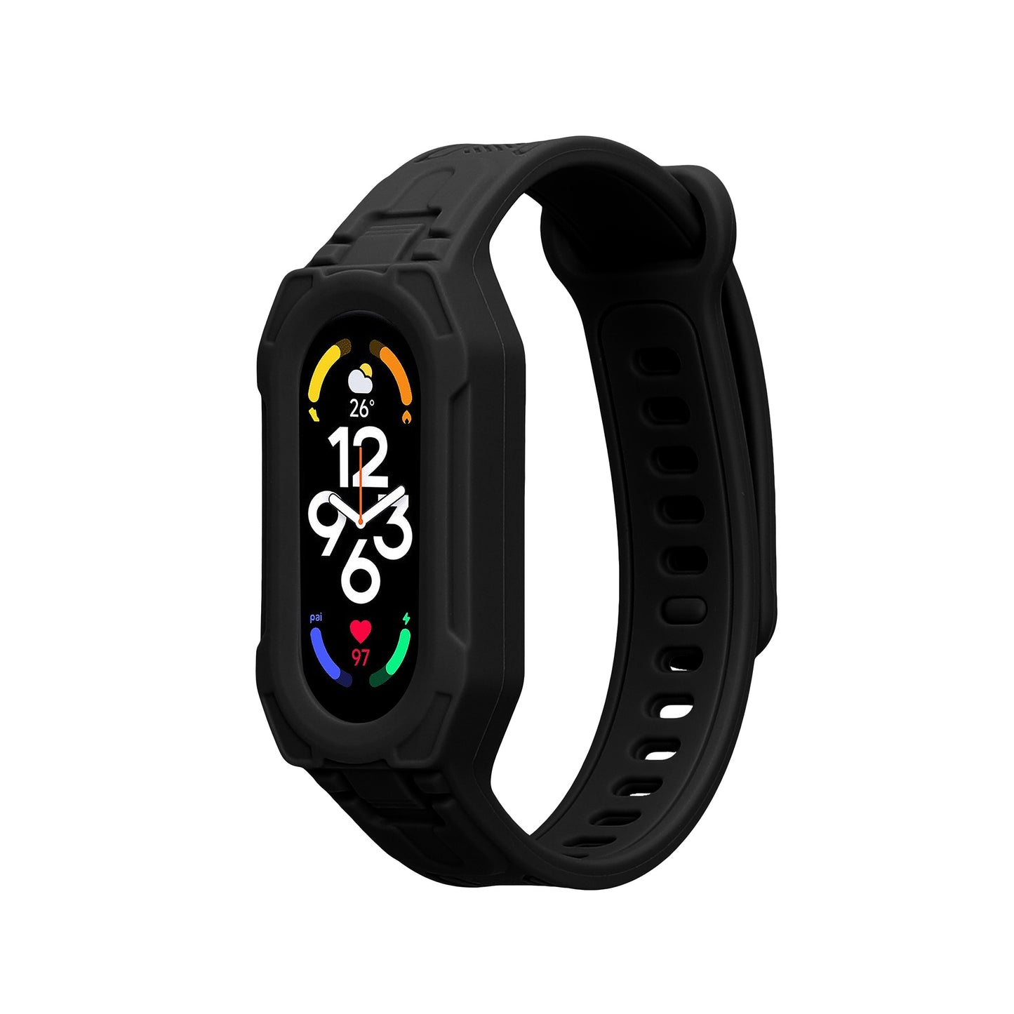 kwmobile Sportarmband kompatibel mit Xiaomi Smart Band 10 / Smart Band 9 / 8 7 6 5 4 3 - Armband für Fitnesstracker - mit Schutz Bumper