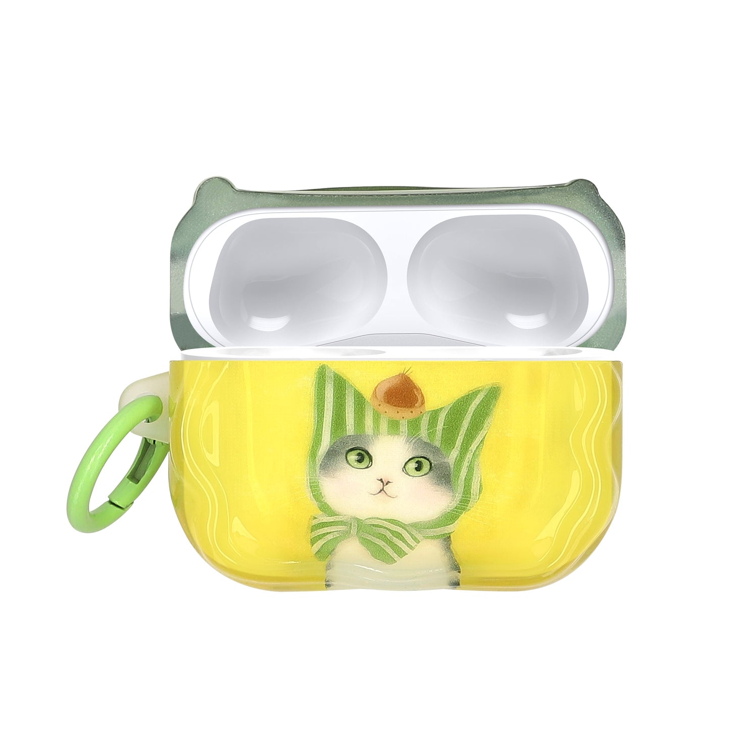 kwmobile In-Ear Kopfhörer Case für Apple Airpods Pro 2 / Pro 1 Hülle mit Karabiner - Headphones Case - Earphones Cover Etui
