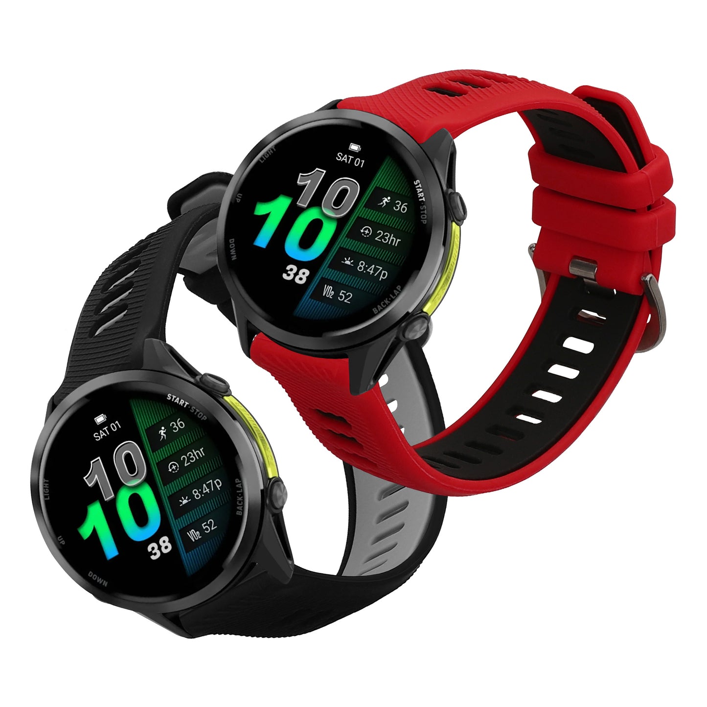 kwmobile Uhrenarmband für Garmin Forerunner 970 / Forerunner 570 47mm / Venu 3 Armband Fitnesstracker Band Set Ersatzarmband Smartwatch