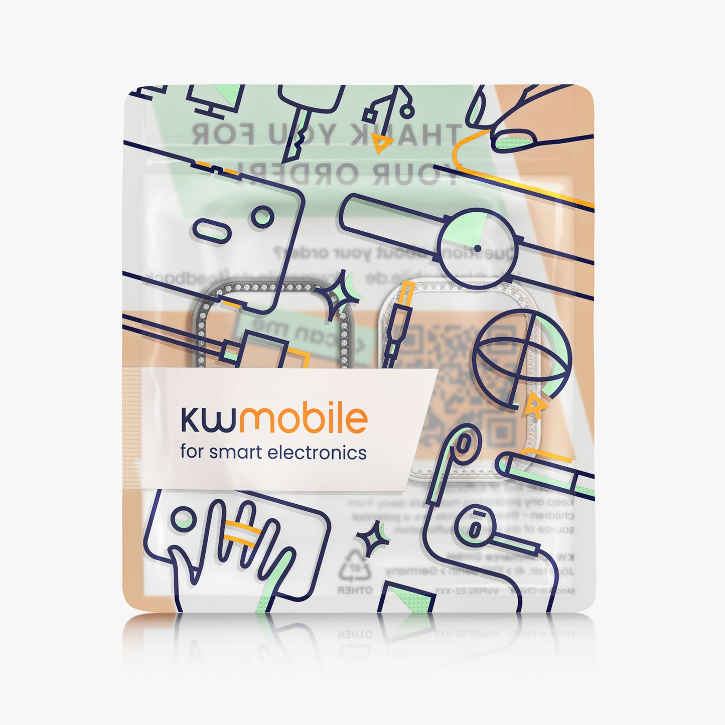 kwmobile Hülle kompatibel mit Xiaomi Smart Band 9 Pro Schutzhülle Schutzrahmen Glitzer Schutz Zubehör