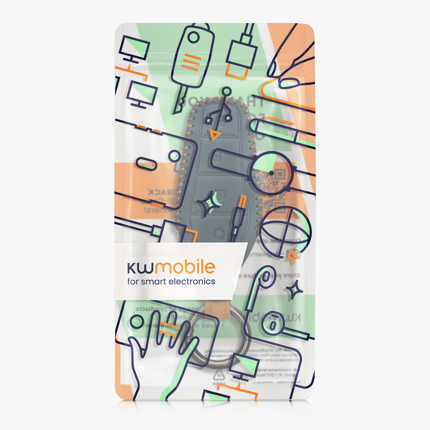 kwmobile Autoschlüssel Hülle kompatibel mit BYD Atto 3 / Sealion / Han / Tang / Dolphin / Seal - Schlüsselhülle