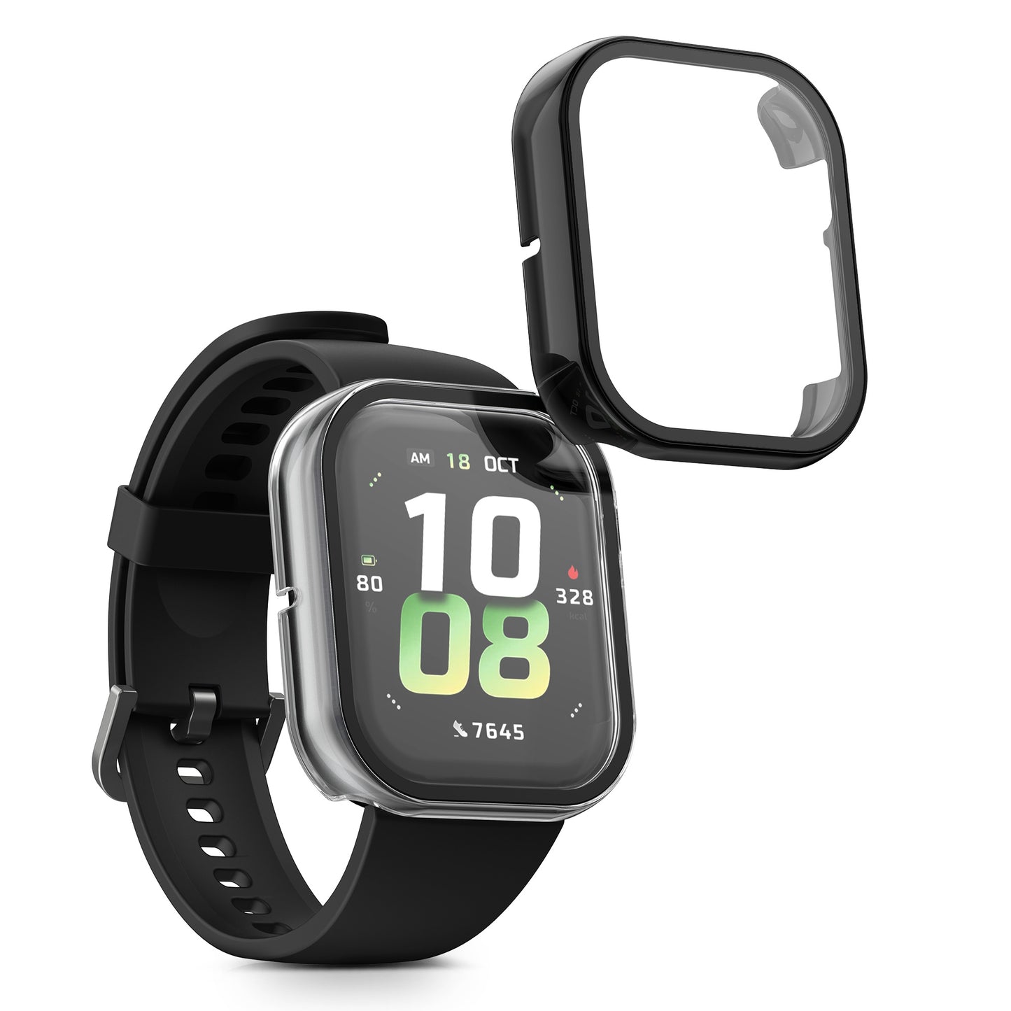 kwmobile Glas Hülle für HONOR Watch 5 Schutzhülle Fullbody Fitnesstracker Case Set