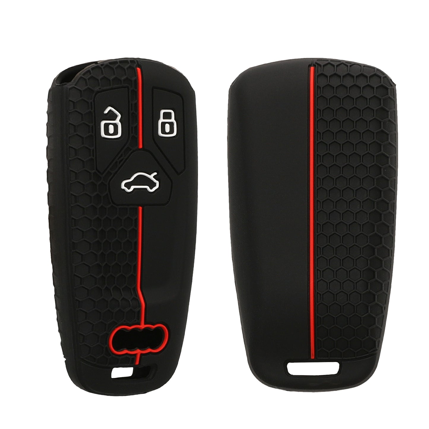 kwmobile Autoschlüssel Schutzhülle kompatibel mit Audi 3-Tasten Smartkey Autoschlüssel (nur Keyless Go) Hülle