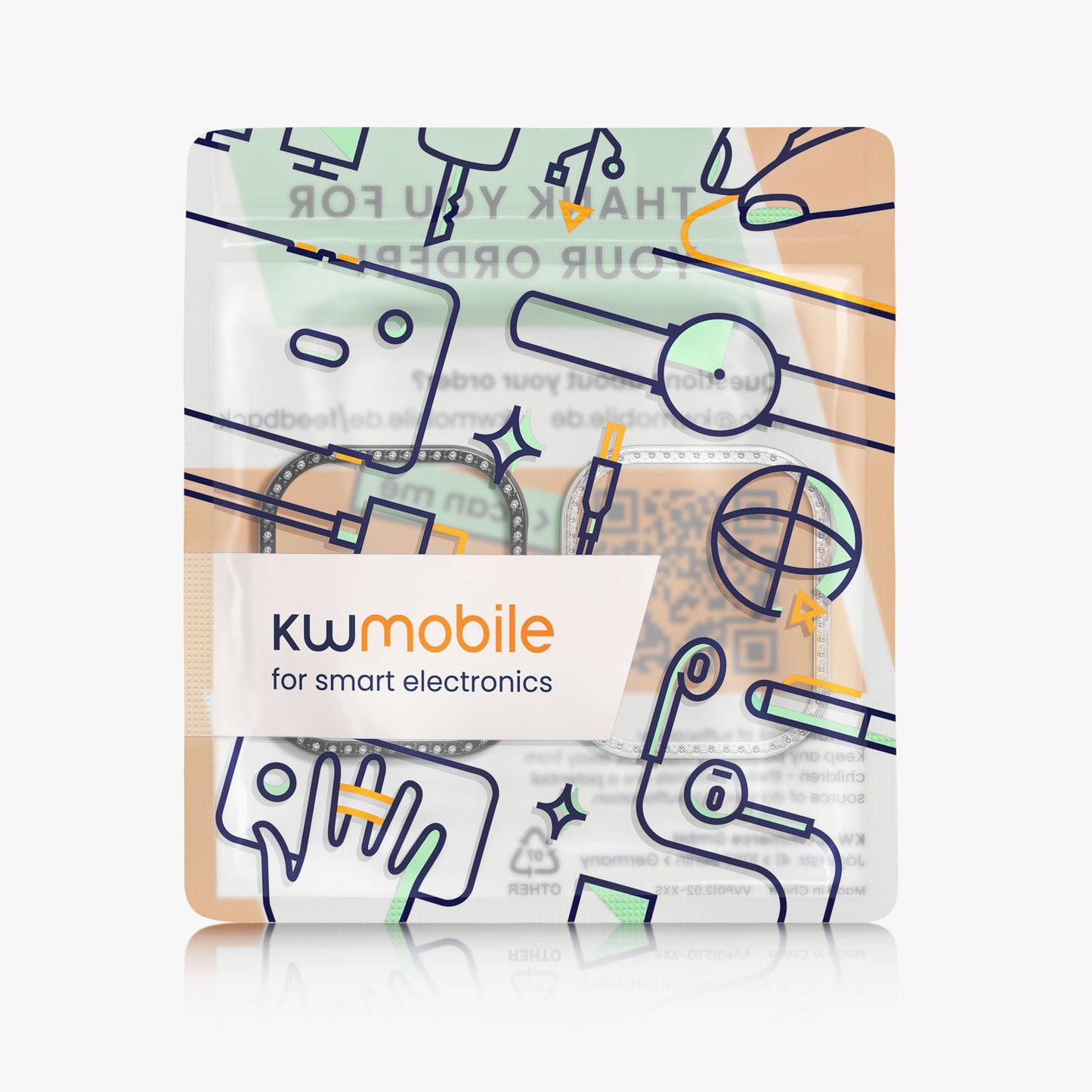 kwmobile Kunststoff Hülle kompatibel mit Huawei Watch Fit 3 Schutzhülle Schutzrahmen Glitzer Schutz Zubehör