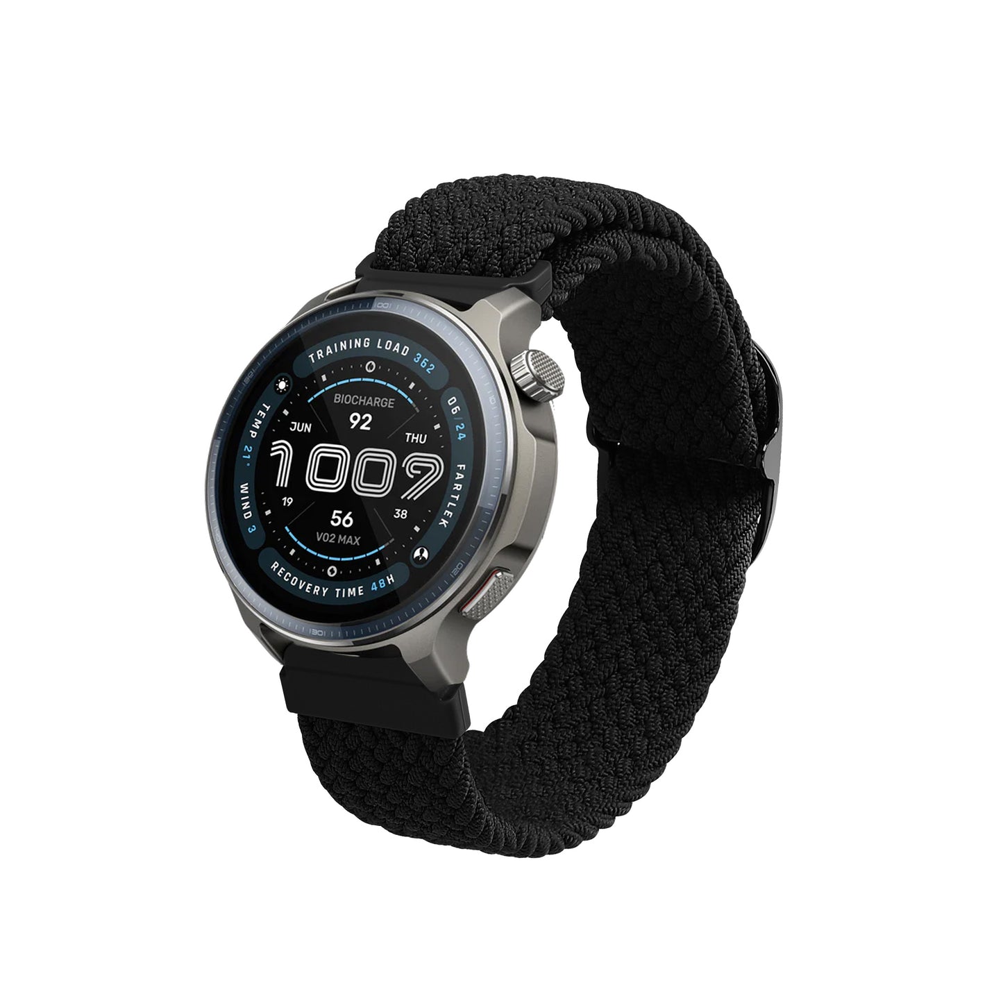 kwmobile Armband kompatibel mit Garmin 22mm Amazfit Balance 2 / Amazfit Helio Fitnesstracker Sportarmband Band Innenmaße von 14 - 22 cm