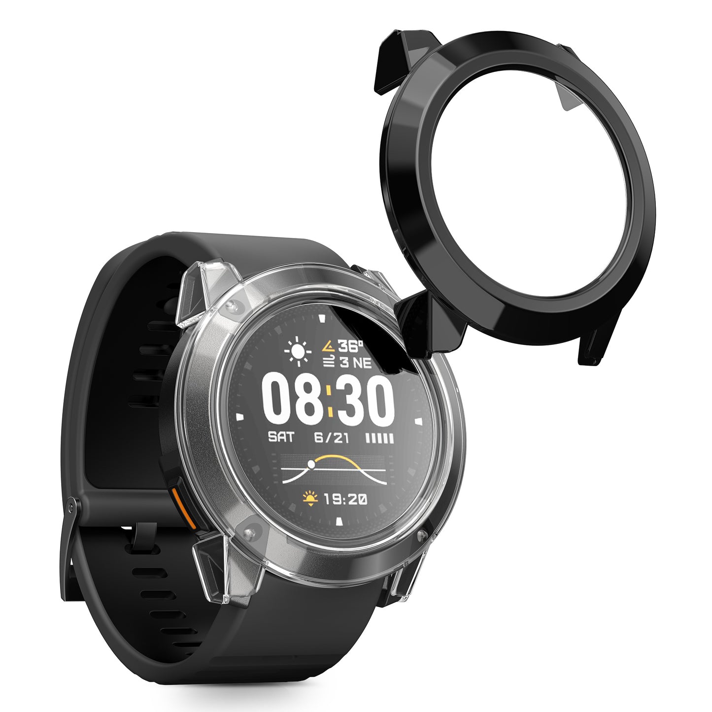 kwmobile Glas Hülle für COROS NOMAD Schutzhülle Fullbody Fitnesstracker Case Set