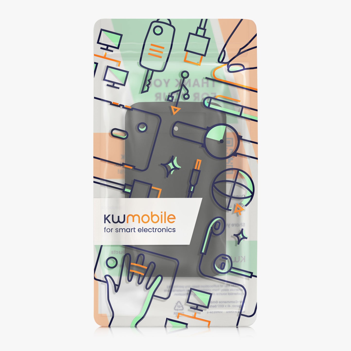 kwmobile Hülle für Apple Air MagSafe Case - Powerbank Hülle für unterwegs - Tasche für Power Bank