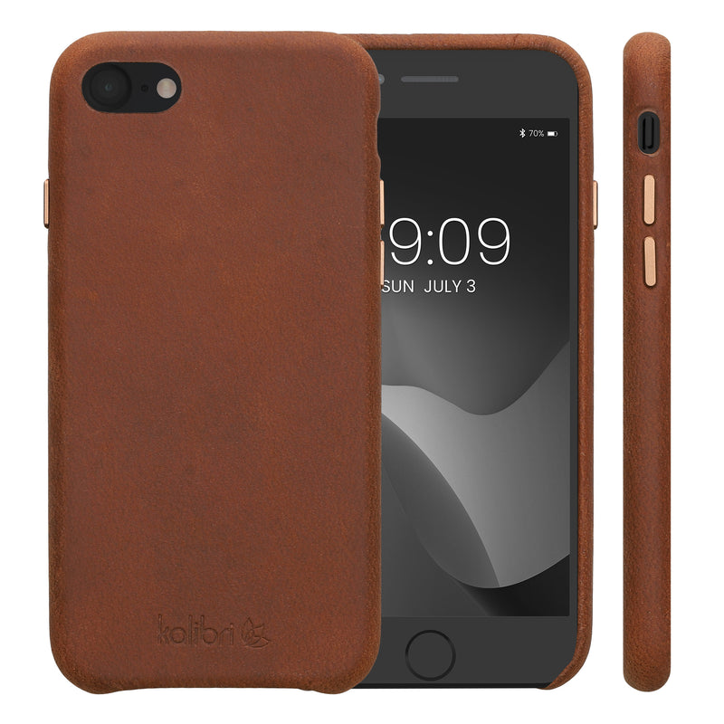 Leder Hülle kompatibel mit Apple iPhone SE (2022) / iPhone SE (2020) / iPhone 8 / iPhone 7