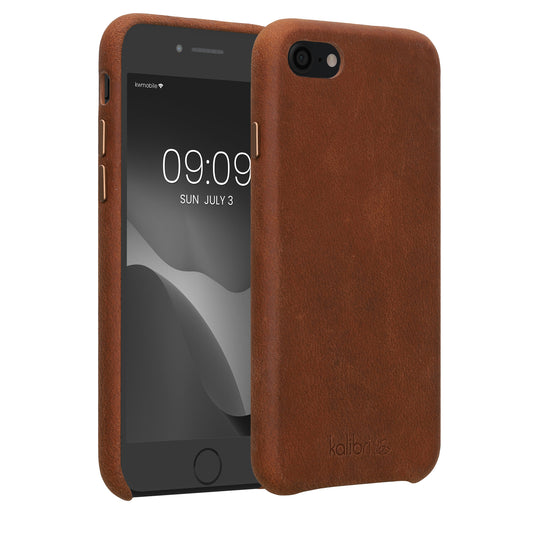 Leder Hülle kompatibel mit Apple iPhone SE (2022) / iPhone SE (2020) / iPhone 8 / iPhone 7