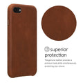 Leder Hülle kompatibel mit Apple iPhone SE (2022) / iPhone SE (2020) / iPhone 8 / iPhone 7