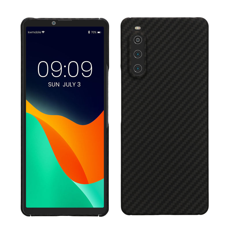 Sony Xperia 10 V Handyhülle Carbon Schwarz