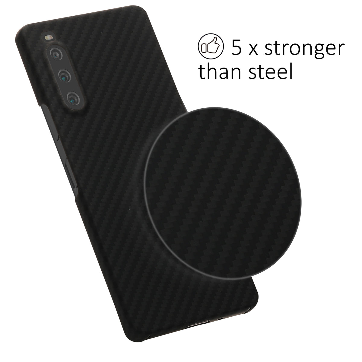 Sony Xperia 10 V Handyhülle Carbon Schwarz
