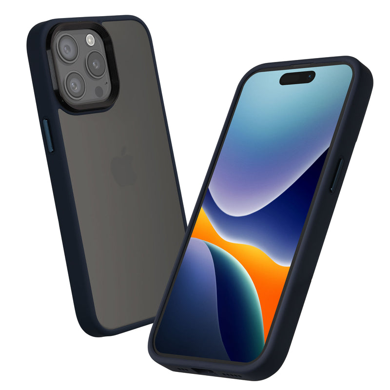 iPhone 15 Pro Max Handyhülle Milchglas Dunkelblau