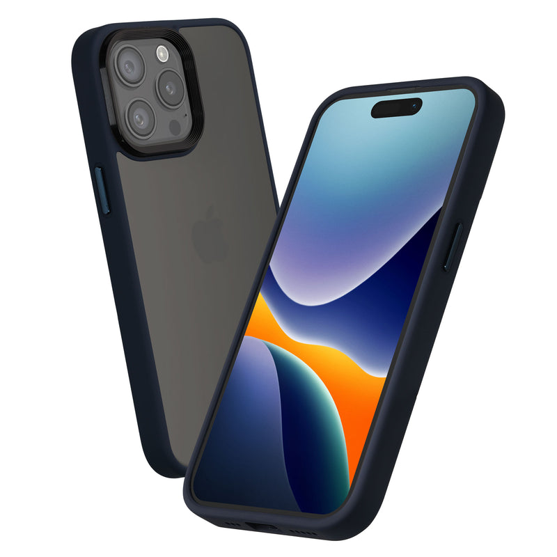iPhone 15 Pro Max Handyhülle Milchglas Dunkelblau
