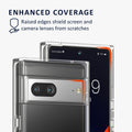 kalibri Hülle kompatibel mit Google Pixel 7 Case - Glitzer Cover - Acryl TPU Schutzhülle - Handyhülle in Silber