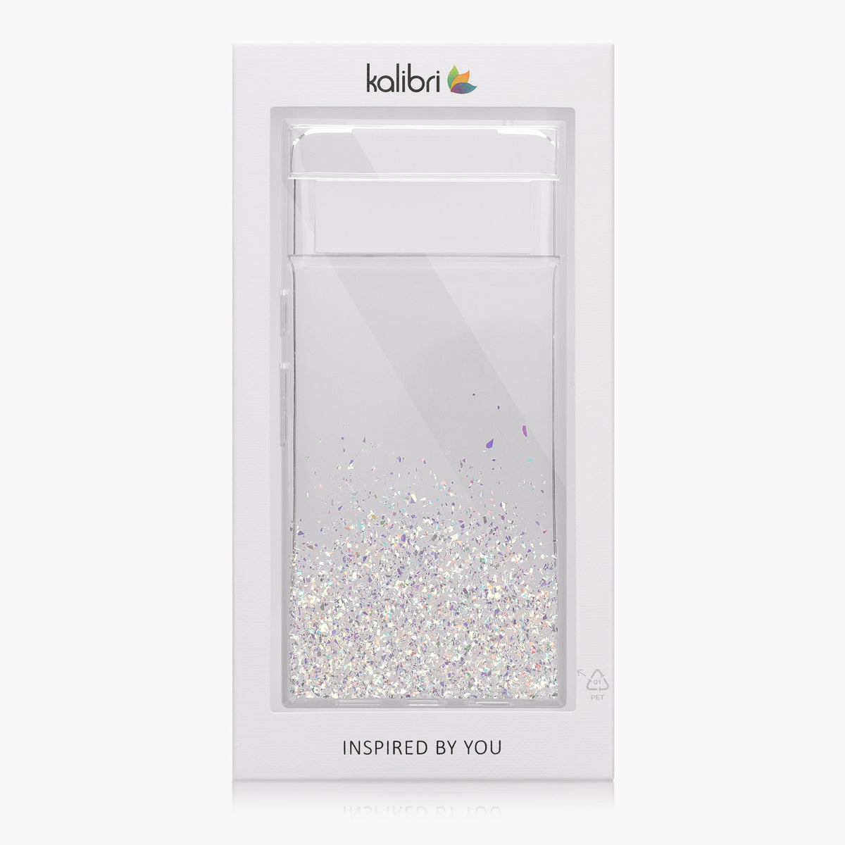kalibri Hülle kompatibel mit Google Pixel 7 Case - Glitzer Cover - Acryl TPU Schutzhülle - Handyhülle in Silber
