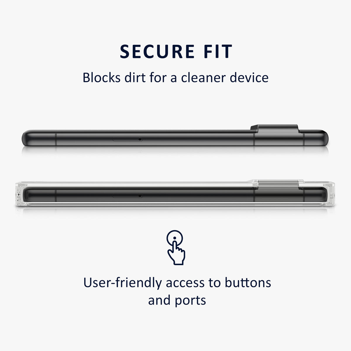 kalibri Hülle kompatibel mit Google Pixel 7 Case - Glitzer Cover - Acryl TPU Schutzhülle - Handyhülle in Silber