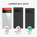 kalibri Hülle kompatibel mit Google Pixel 7 Case - Glitzer Cover - Acryl TPU Schutzhülle - Handyhülle in Silber