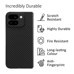 Google Pixel 9 Pro Fold Handyhülle Carbon Schwarz