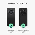 kalibri Hülle kompatibel mit Xiaomi Redmi 14C / Poco C75 Case - Handyhülle mit 2x Glas Schutz Folie - Cover Handyhülle