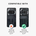 kalibri Hülle kompatibel mit Nothing Phone 3a Pro Case - Handyhülle mit 2x Glas Schutz Folie - Cover Handyhülle
