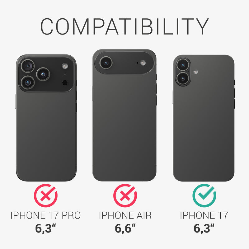 kalibri Flip Hülle Ultra Slim kompatibel mit Apple iPhone 17 - Leder Case Schutzhülle Tasche in Braun Braun