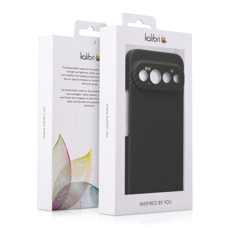 kalibri Schutzhülle kompatibel mit Google Pixel 11 Pro - Hülle Aramid - Handy Cover Case Handyhülle Schwarz matt