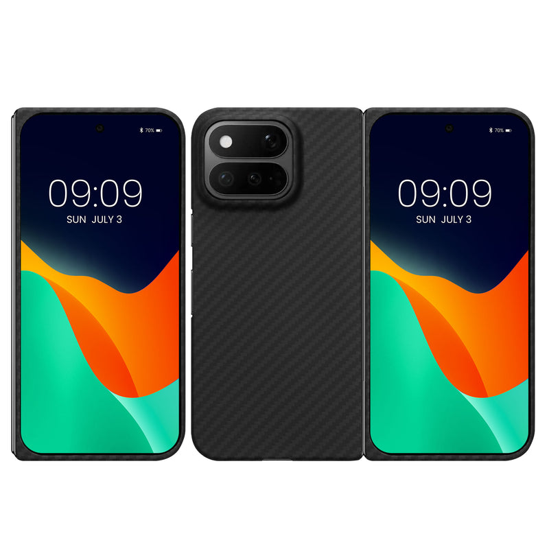 kalibri Schutzhülle kompatibel mit Google Pixel 11 Pro Fold - Hülle Aramid - Handy Cover Case Handyhülle Schwarz matt