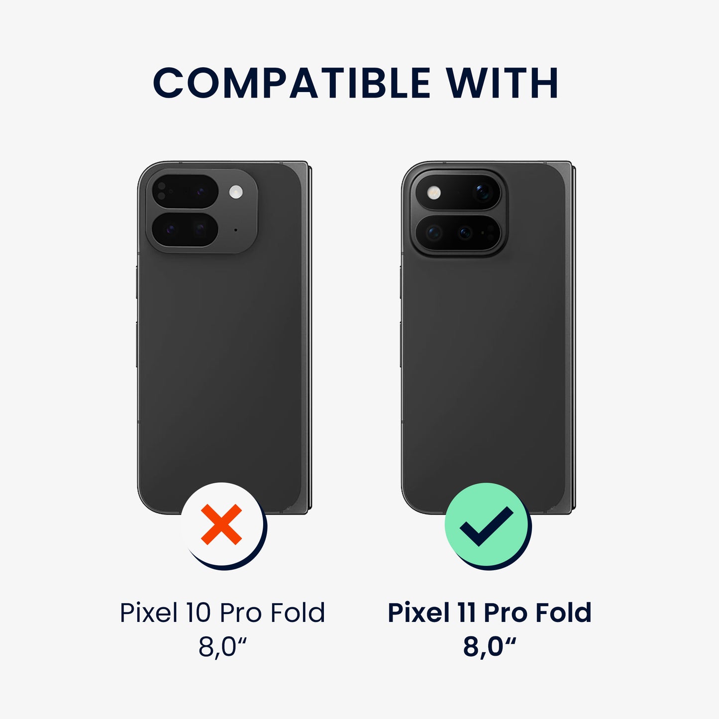 kalibri Schutzhülle kompatibel mit Google Pixel 11 Pro Fold - Hülle Aramid - Handy Cover Case Handyhülle Schwarz matt
