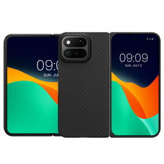 kalibri Schutzhülle kompatibel mit Google Pixel 11 Pro Fold - Hülle Aramid - Handy Cover Case Handyhülle Schwarz matt