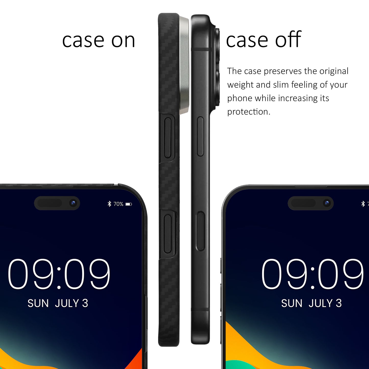 kalibri Schutzhülle kompatibel mit Apple iPhone 17 Pro - Hülle Aramid Schwarz matt