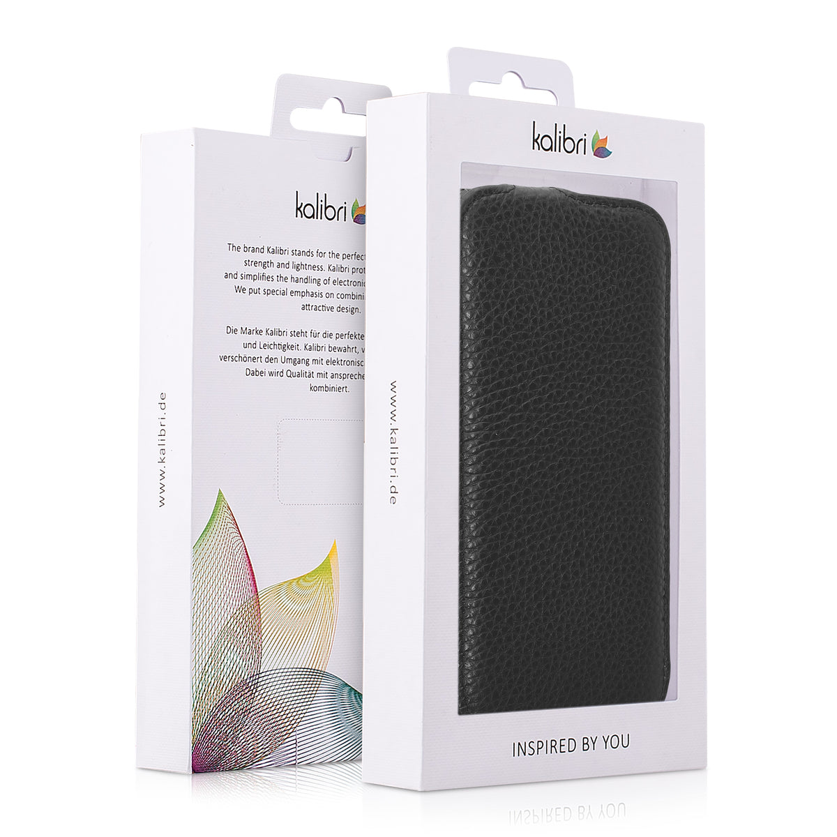kalibri Flip Hülle Ultra Slim kompatibel mit Apple iPhone 17e / iPhone 16e - Leder Case Schutzhülle Tasche in Schwarz Schwarz