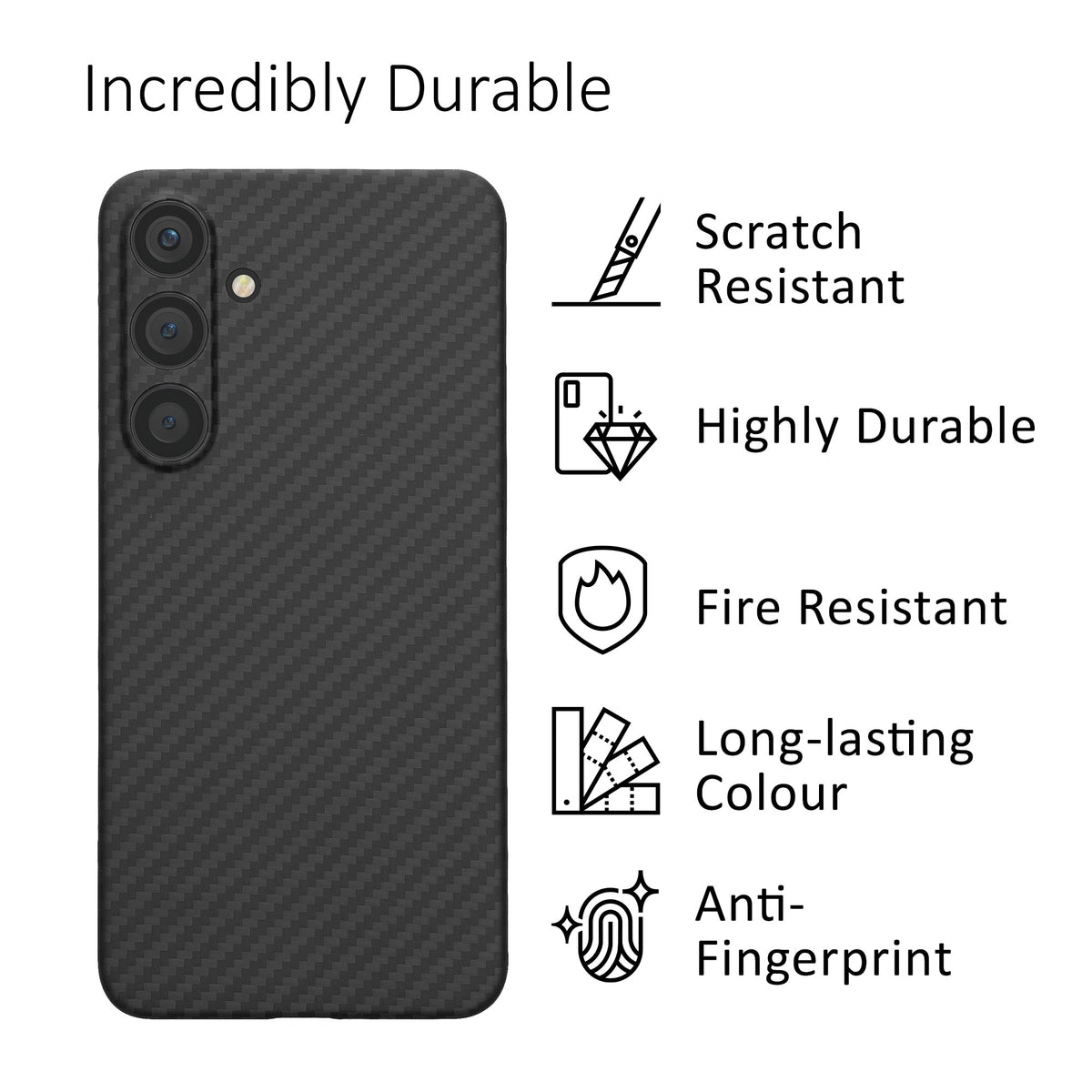 Samsung Galaxy S24 Handyhülle Aramid Carbonoptik