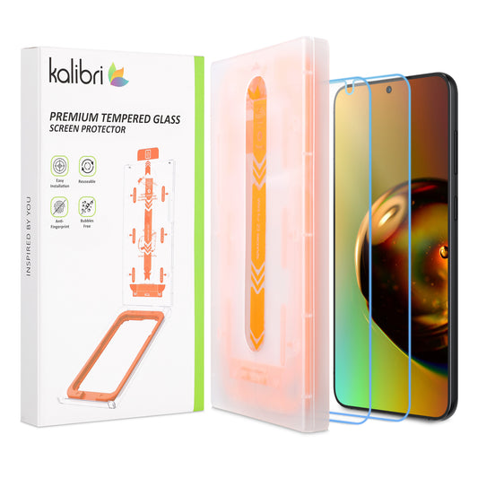 kalibri 2x Panzer Schutz Glas Folie für Samsung Galaxy S24 Plus - Glas Schutzfolie Set - Full Display Screen Protector - Handy Schutzglas kratzfest - mit Installationshilfe Transparent  