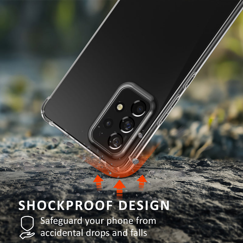 kalibri Hülle kompatibel mit Samsung Galaxy A53 5G Case - Handyhülle mit 2x Glas Schutz Folie - Cover Handyhülle