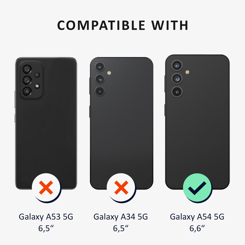 kalibri Hülle kompatibel mit Samsung Galaxy A54 5G Case - Handyhülle mit 2x Glas Schutz Folie - Cover Handyhülle