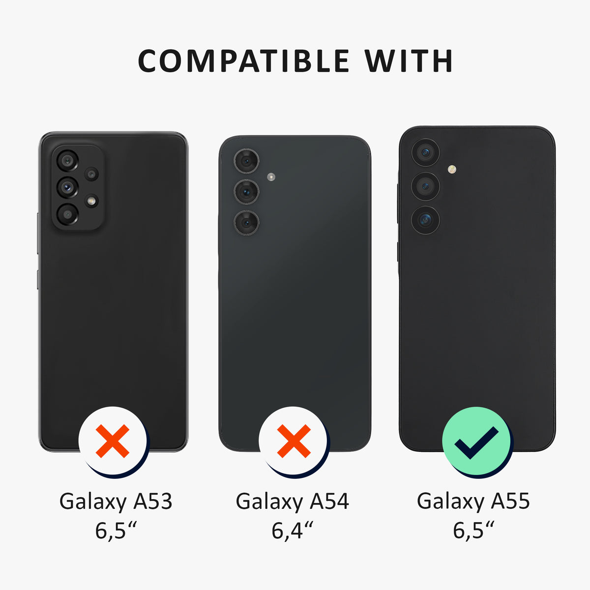 Samsung Galaxy A55 5G Handyhülle + 2x Schutzglas