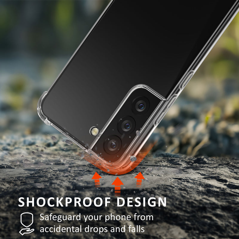 kalibri Hülle kompatibel mit Samsung Galaxy S22 Case - Handyhülle mit 2x Glas Schutz Folie - Cover Handyhülle