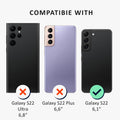 kalibri Hülle kompatibel mit Samsung Galaxy S22 Case - Handyhülle mit 2x Glas Schutz Folie - Cover Handyhülle